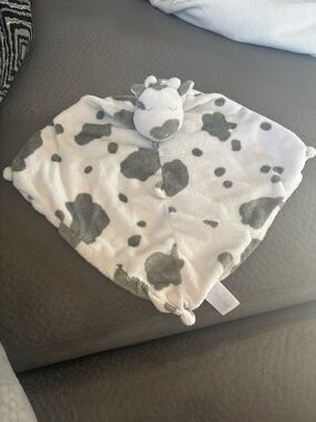 Plush Cow Comforter Lovey in Gray and White - Kids Accessories